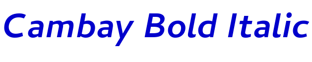 Cambay Bold Italic font